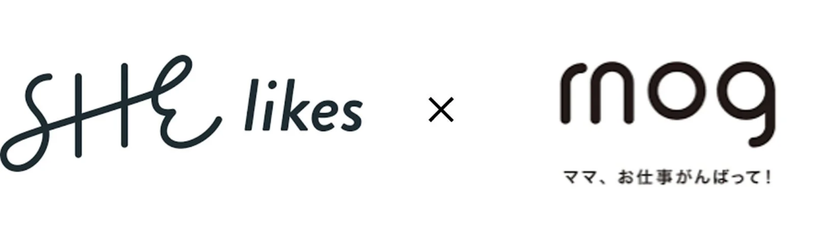 SHElikesとmogのコラボレーションロゴ