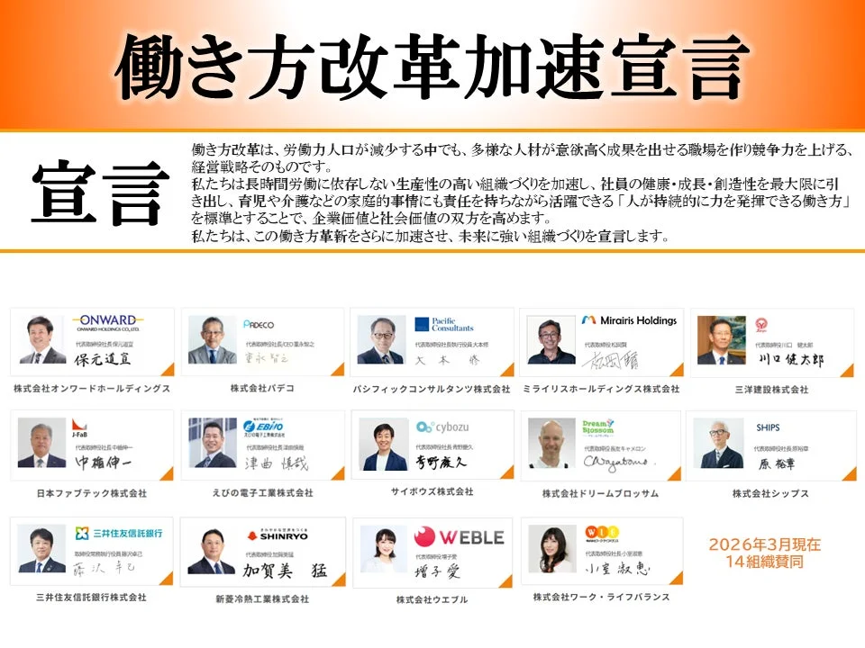 働き方改革加速宣言