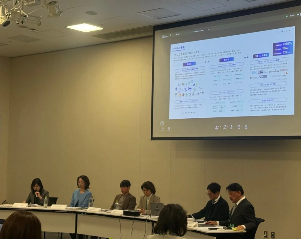 MAIAの事業とでじたる女子プロジェクトに関するスライド