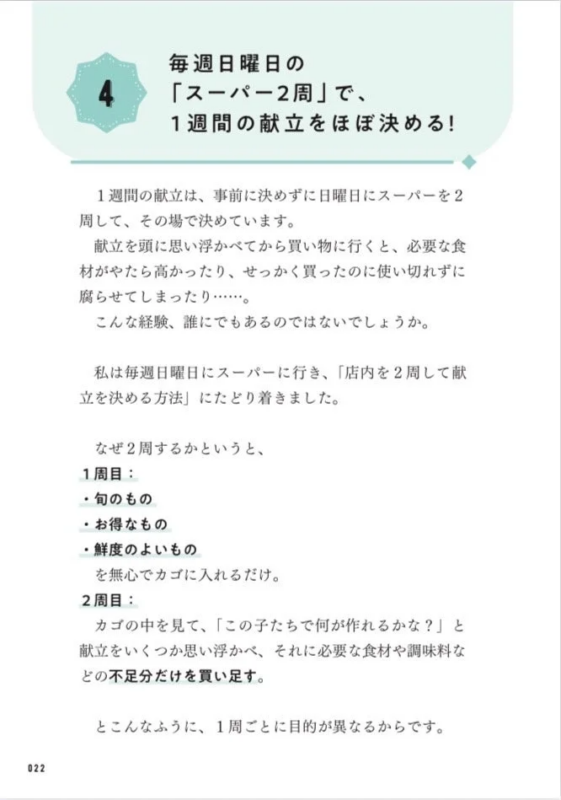 スーパー2周で献立決定