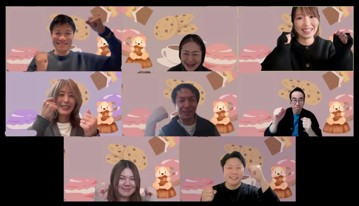 オンライン記念撮影の様子