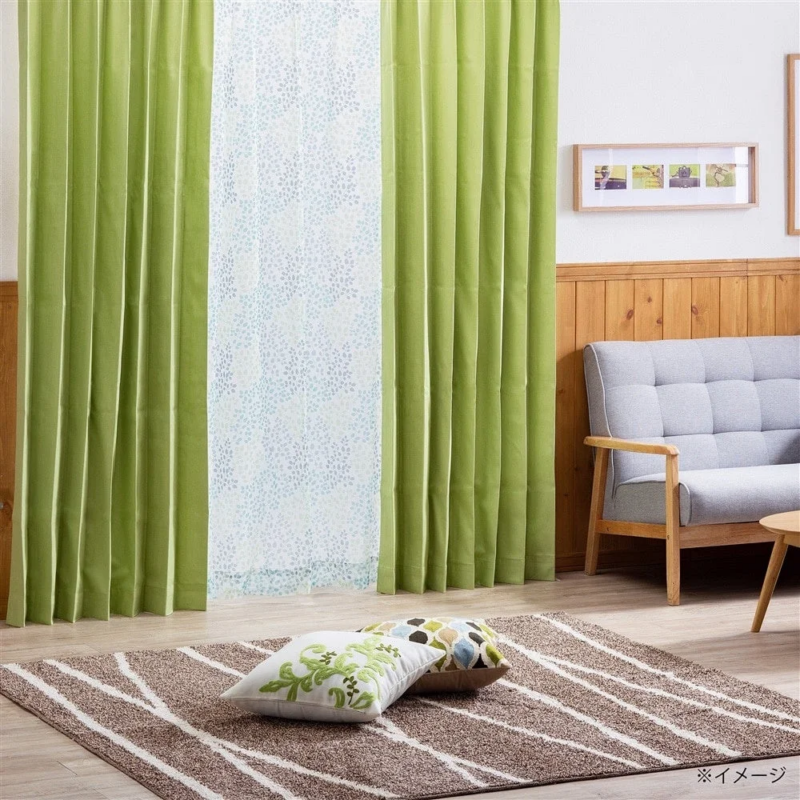 遮音遮熱遮光カーテン ニューコスモ ライトグリーン