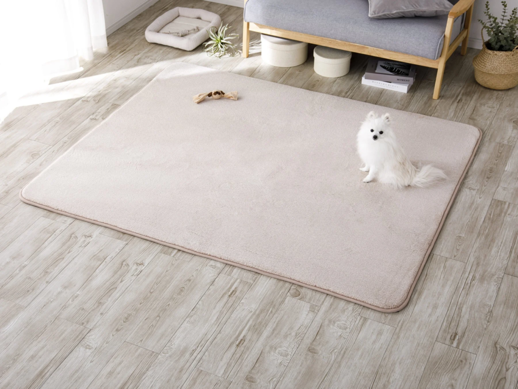 低反発ふんわりラグ ＆ Pet ベージュ