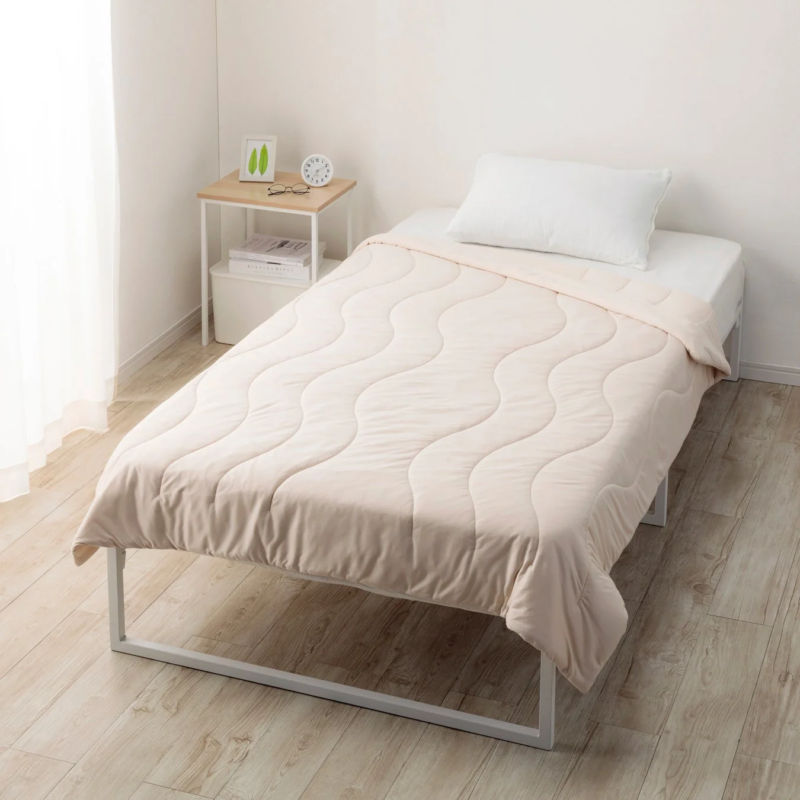 洗えるもちもち肌ふとん ライトベージュ シングル