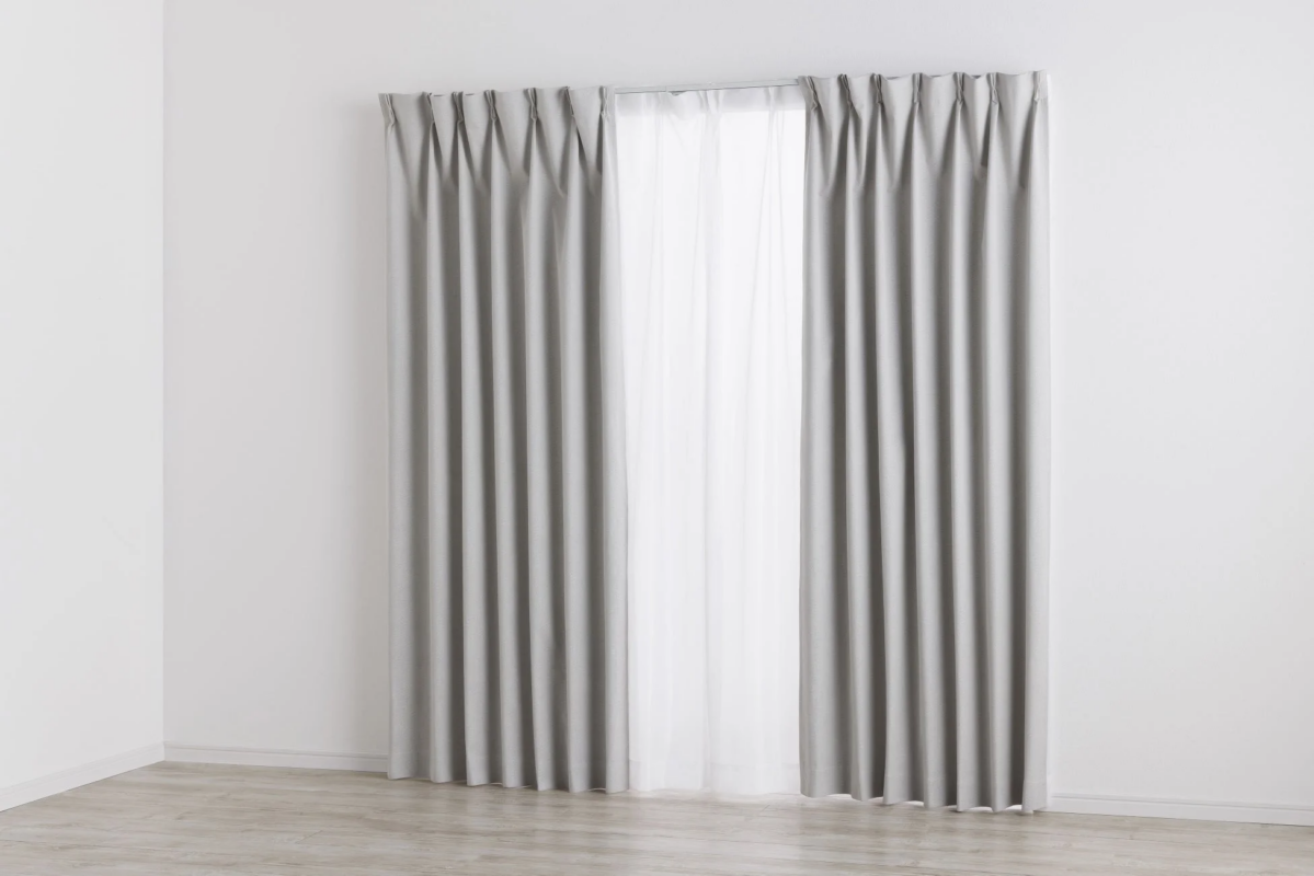 遮光4枚セットカーテン アイボリー