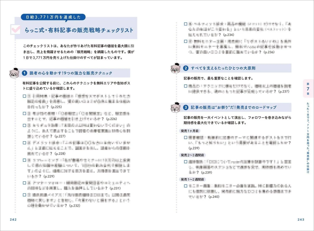 らっこ式・有料記事の販売戦略チェックリスト