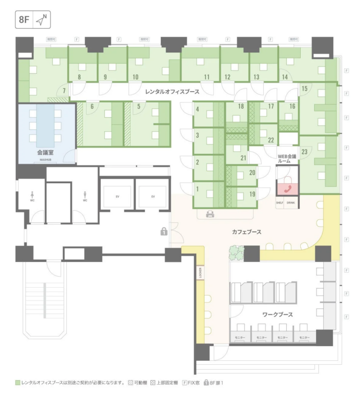 BIZcomfort桜木町のフロアマップ