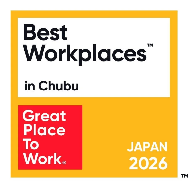Great Place To Workが認定する「Best Workplaces™ in Chubu JAPAN 2026」のロゴマーク