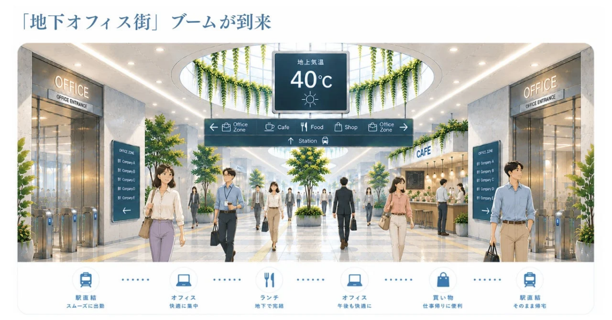「地下オフィス街」ブームが到来