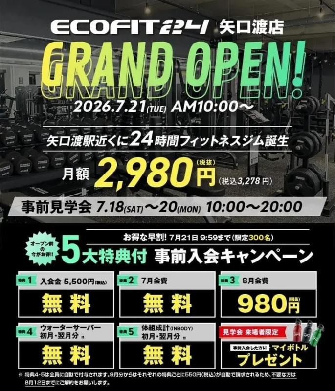 ECOFIT24 矢口渡店 グランドオープン