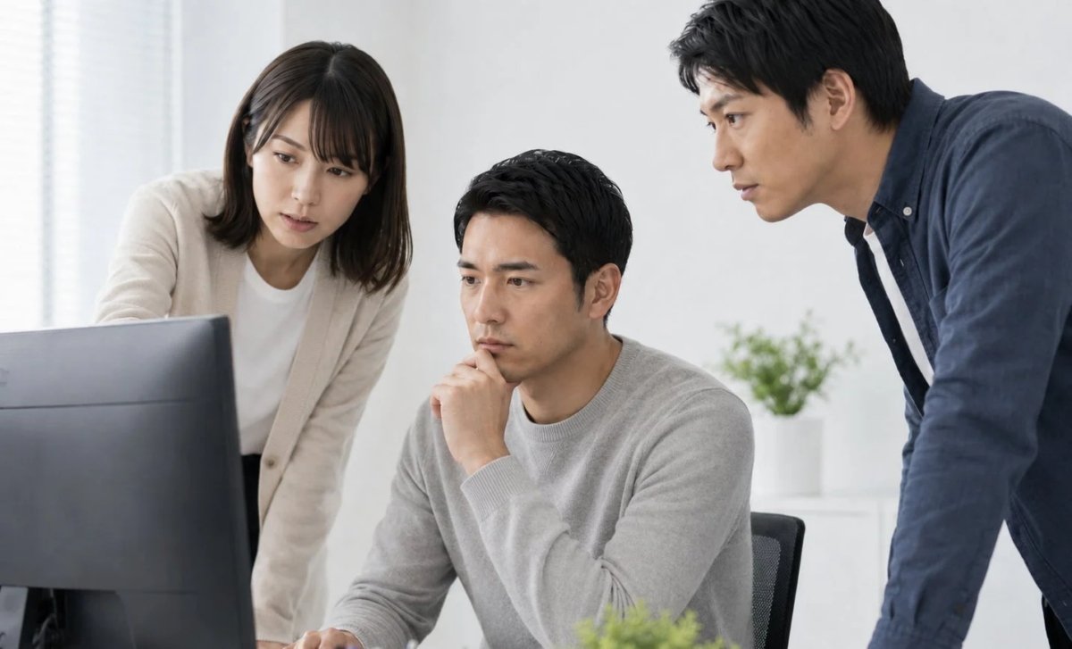 オフィスで議論するビジネスパーソン
